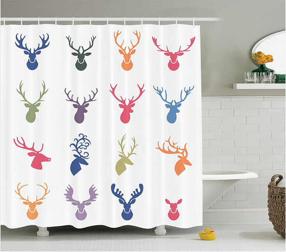 Eco Friendly PEVA Stylish Waterproof Shower Curtain Custom Printing Acceptable