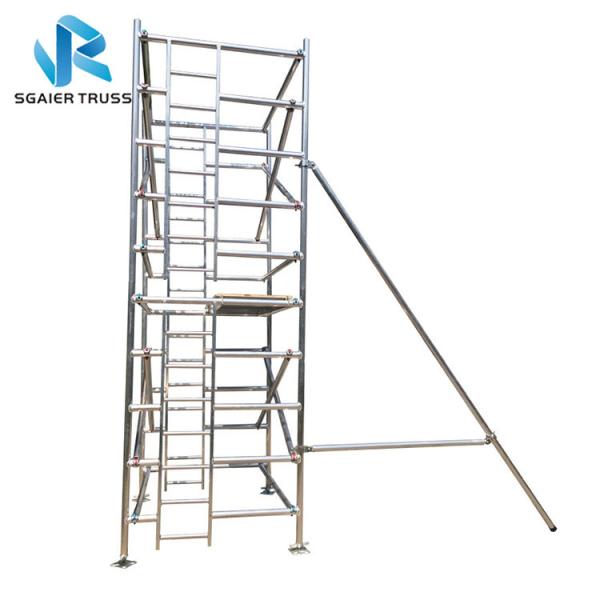 Rising Aluminium Mobile Scaffold For Quick Erect Sysytem Ce / Tuv / Sgs