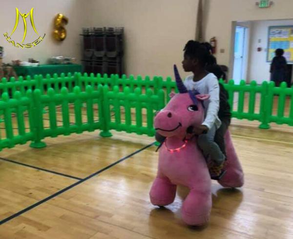 Hansel CE certificate electric kids walking motorized plush riding animals in