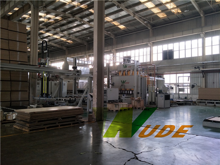 Auto Short Cycle Lamination Line Melamine Hot Press Machine High Production Capacity