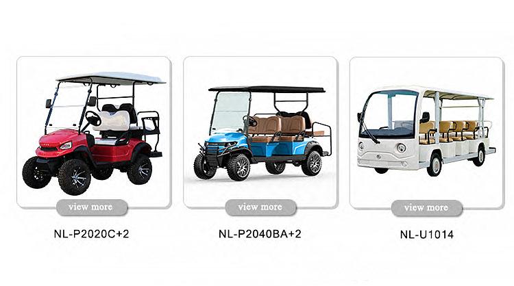 48V 5KW AC Motor Hunting Transport 6 Seater Golf Cart with Front Drum Rear Drum Brake System and Maximum Speed ≤30Km/h