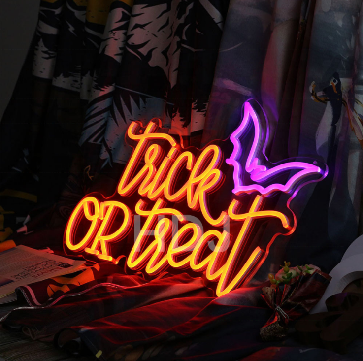 Retro neon outdoor lighting lettering metal double-sided 3D slot lettering