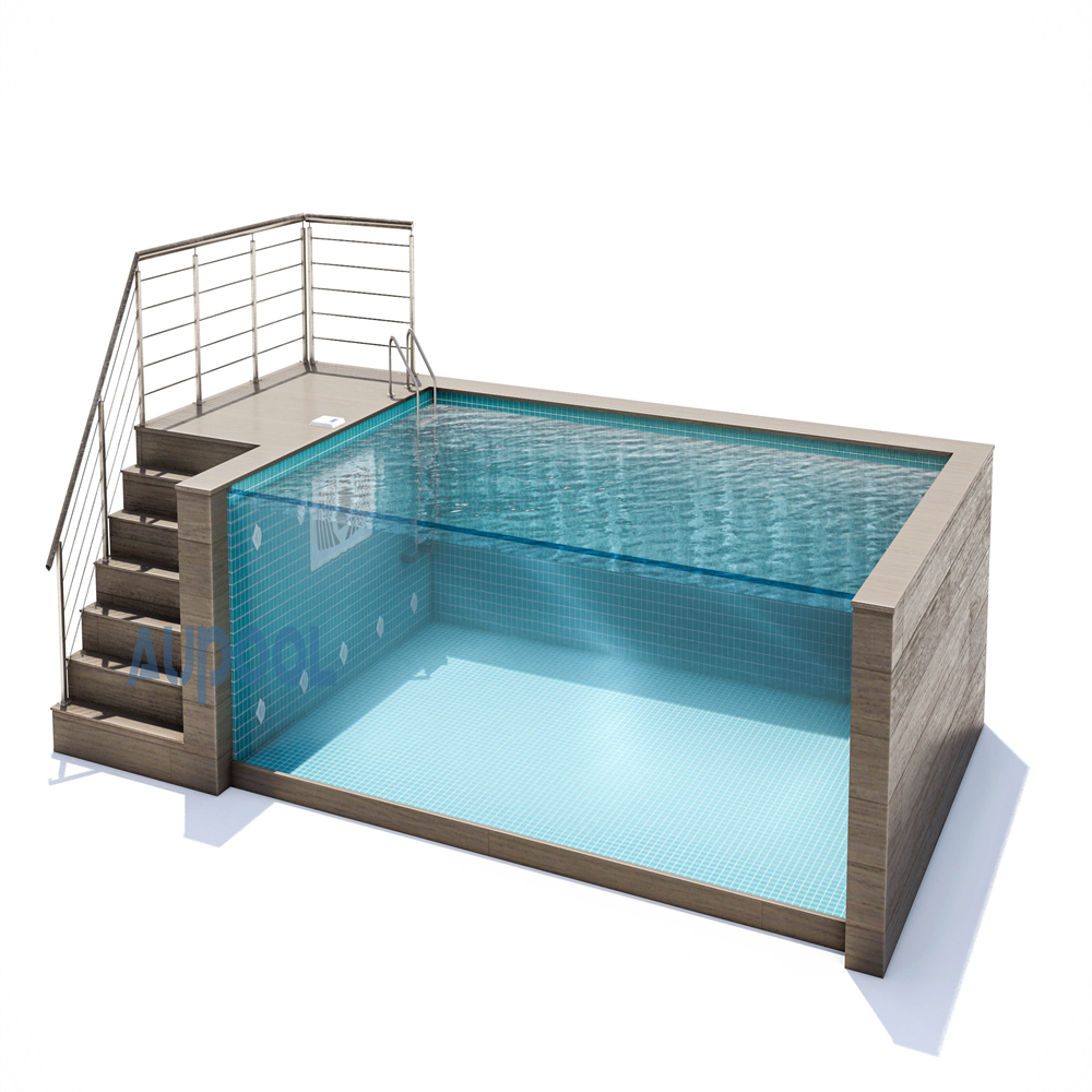 Easy to Install Prefab Swimming Pool 30 Years Non-Yellowing Luxury Flat Pack Backyard