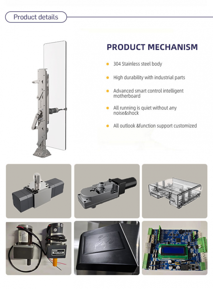 Biometric 220V Swing Barrier Gate Turnstile Security QR Code Reader 0