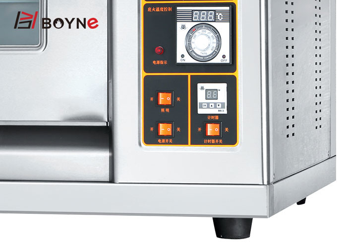 Commercial Bakery Deck Oven Stainless Steel Gas One Deck Two Trays Baking Oven