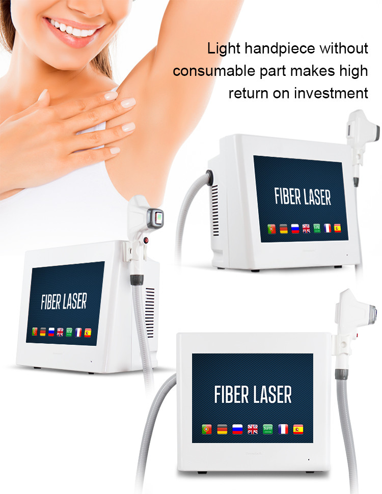 2021 New Product 808nm Wavelength Fiber&Diode Laser 2 In 1 System Hair Removal Machine