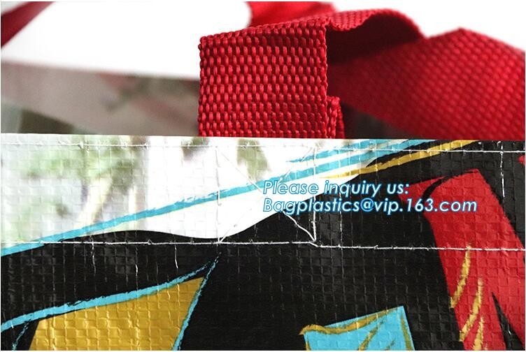 Wholesale factory custom fashion laminated non woven bag, Shopping printing fabric insulated foldable bag, custom pp non