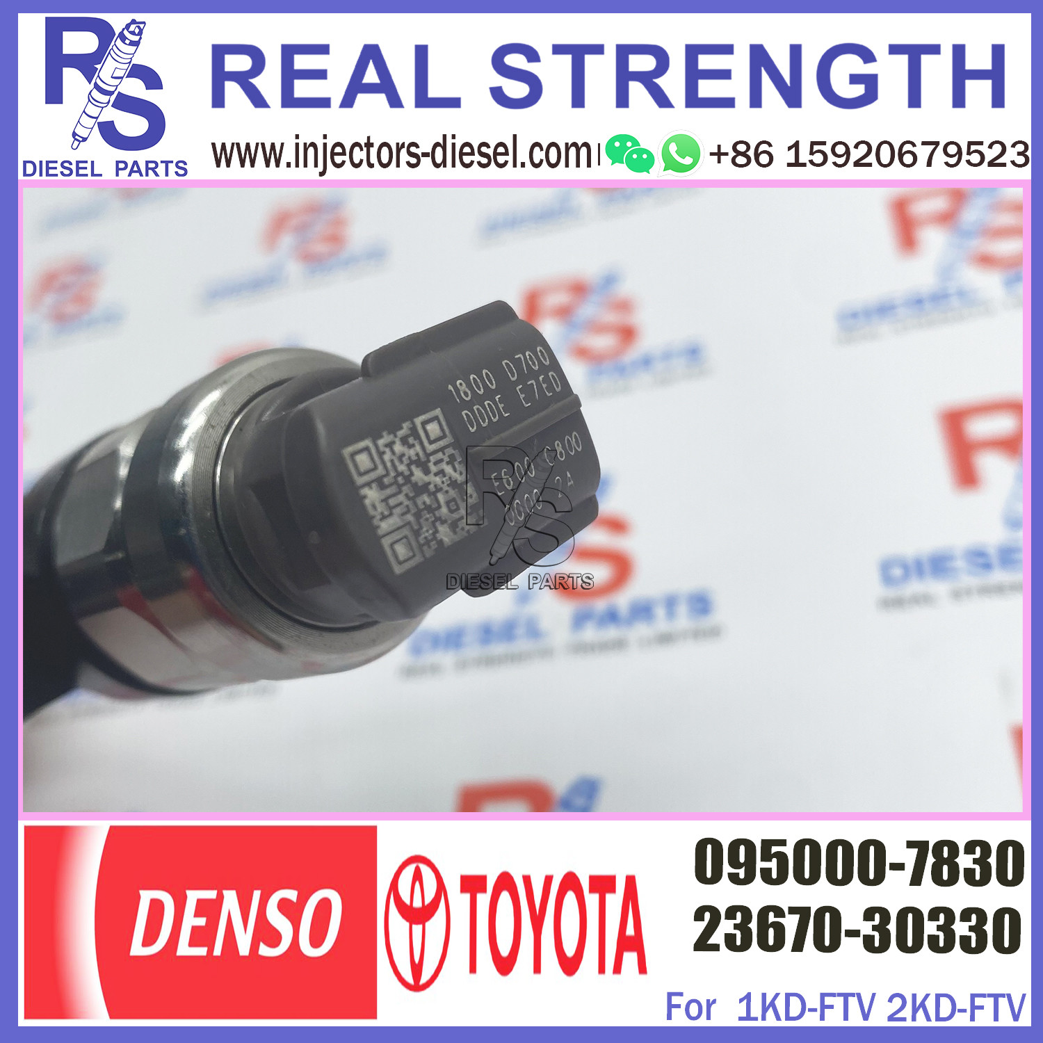 Diesel common rail injector 23670-30330 0950007830 095000-7830 for TOYO-TA 23670-30330