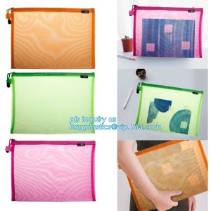 China OEM mesh plastic A4 file bag with zipper, net netting document bag pouch, customized PEVA coated net polyester fabric fo on sale China OEM mesh plastic A4 file bag with zipper, net netting document bag pouch, customized PEVA coated net polyester fabric fo on sale