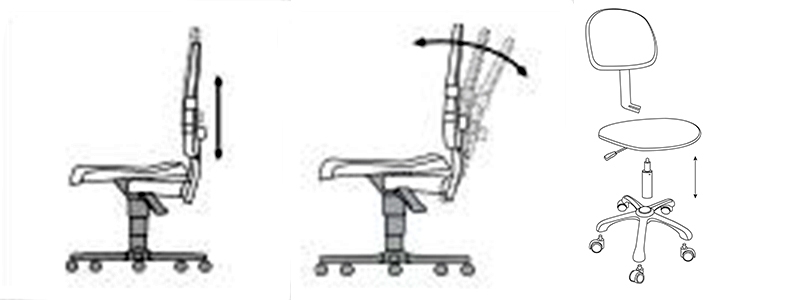ESD Antistatic Comfortable Lab Office Desk Chairs With Wheels