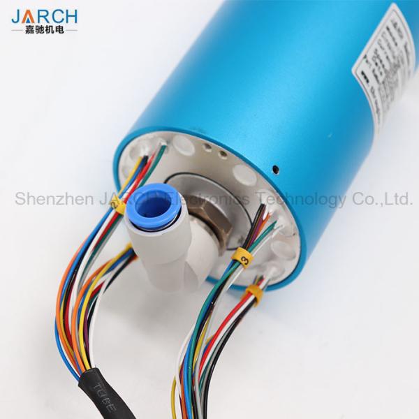 Electrical Flange Hybrid Slip Rings 220RPM Pneumatic Rotary Joint Aluminium