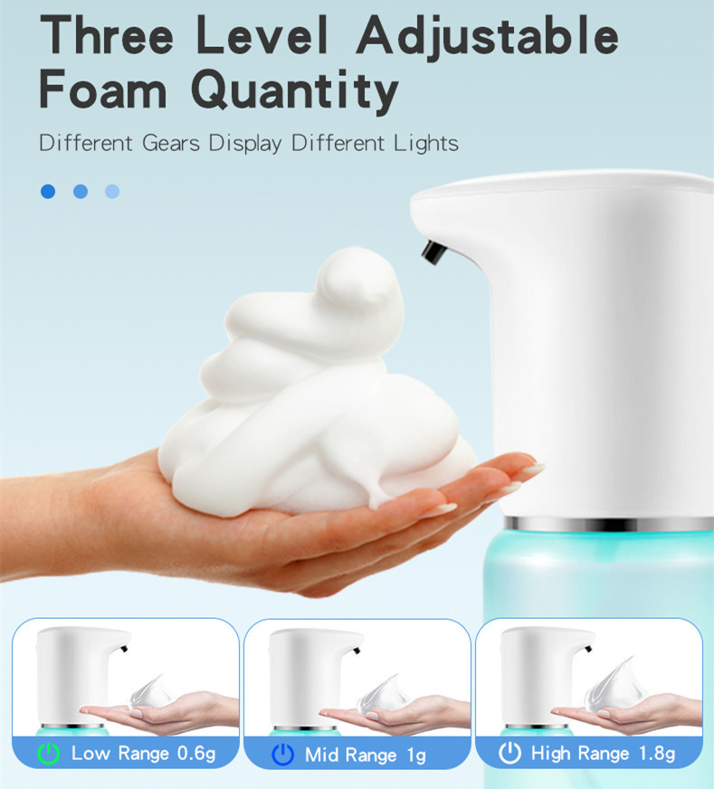 400ML Wall Mounted Sensor Soap Dispenser PP CE Rechargeable
