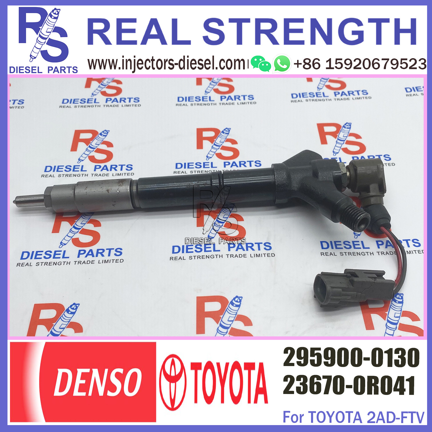 Diesel Fuel Injector 295900-0130 295900-0030 For TOYO-TA 23670-0R041 23670-0R040