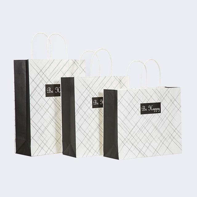 Custom Color Accepted Brown Kraft Paper Shopping Bag with Custom Logo and Handle Printed