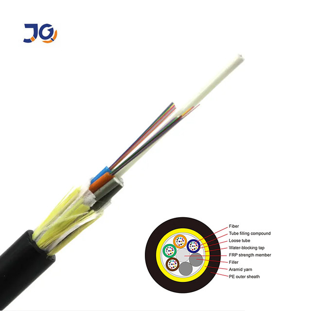 12 24 48 Core Span 100m All - Dielectric Self - Supporting ADSS Overhand Fiber Optic Cable