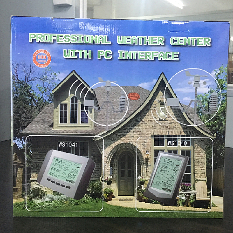 Color Display Indoor Outdoor Thermometer With Rain Sensor And Wind Direction Indicator