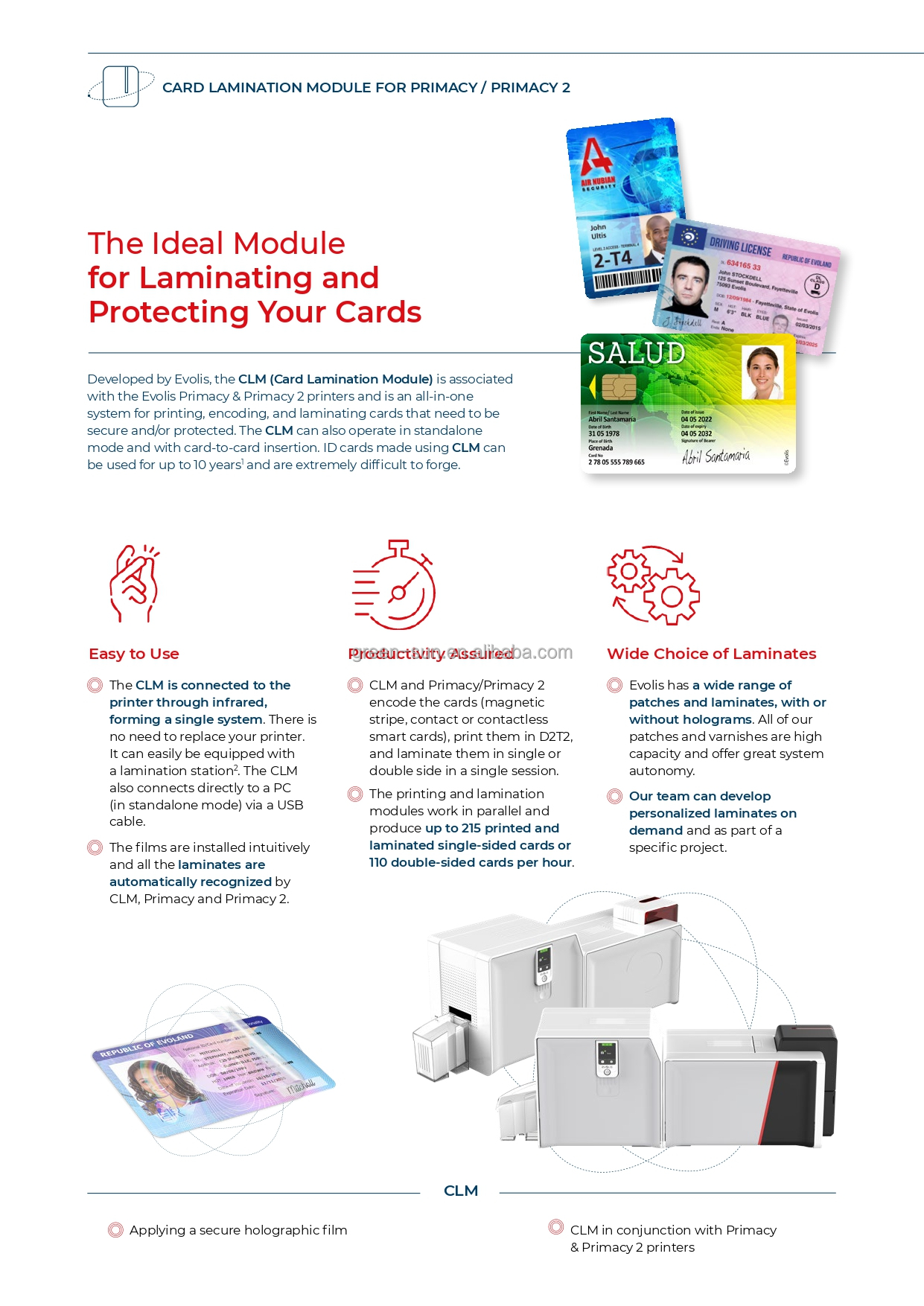 Laminating Machine CLM Card Lamination Module Private Mold Included 100 Card Capacity