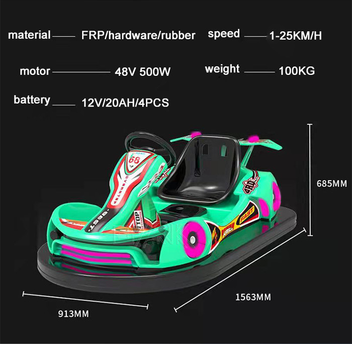 Drift Go Kart Electric Bumper Cars For Children CE Certificate