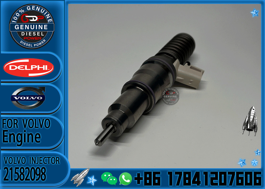 Injector Diesel Fuel Injector 21582098 7421582098 21644600 85003950 BEBE4D36001 BEBE4D11201 E3.18 for RVI MD9 3503 EURO 4