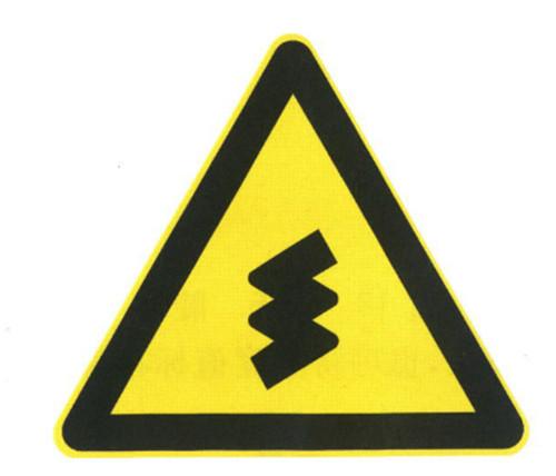 Road Traffic Signs Plate Supplier Yellow and Black Color Triangle Board Aluminum