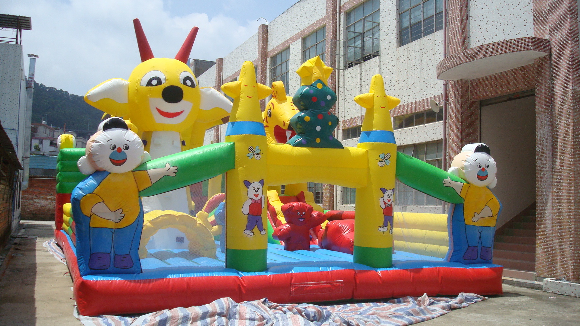 Playground Games Tarpaulin Inflatable Theme Park Kids Bouncy Castle