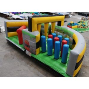 Pvc Large Inflatable Obstacle Course Bouncy Castle Ce / En14960 Certificates