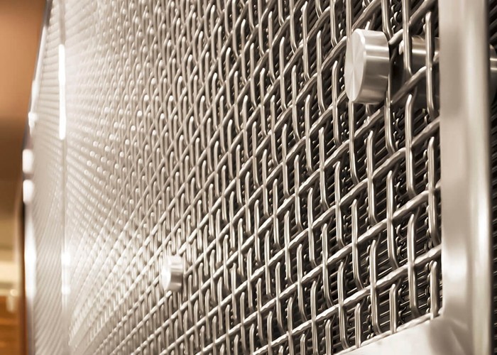 Flat Top Decorative Woven Wire Mesh 10m - 30m Roll Length Color Customized
