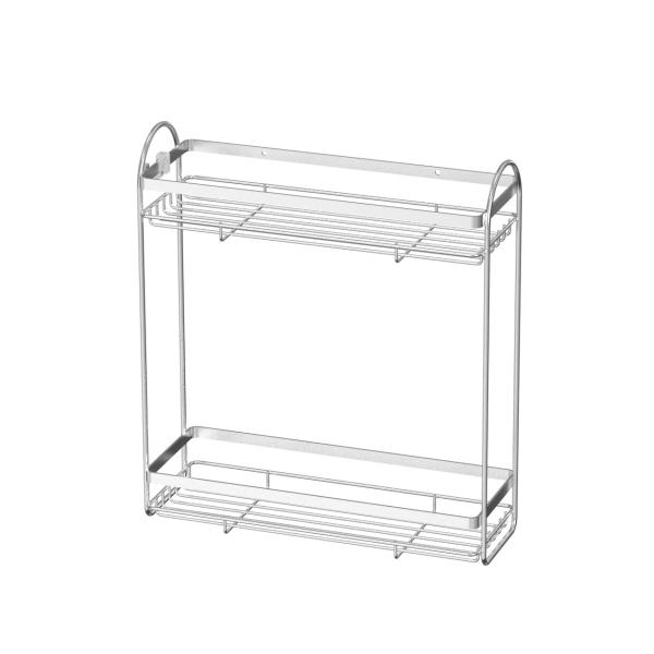 2 tiers Easy Install Wall-Mounted Shower Caddy stainless steel Organizer Rack