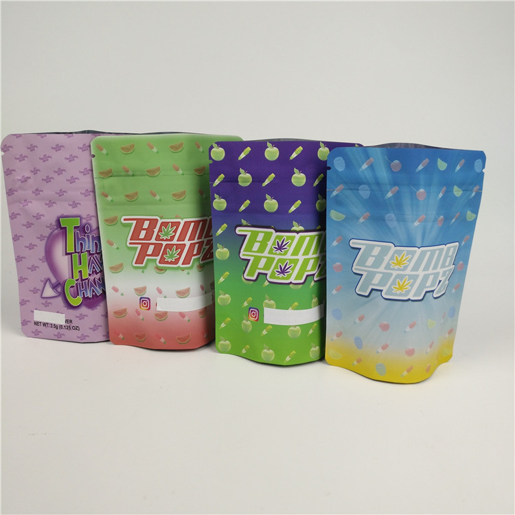 MOPP Matte Child Proof Mylar Bag With Clear Window