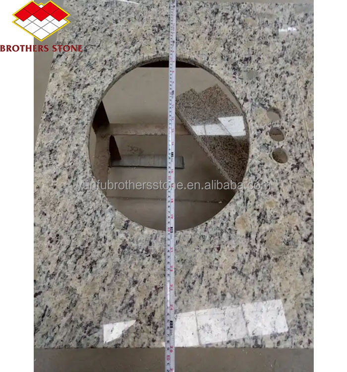Custom Cut-to-Size Granite Top for Luxury Hotel Bathroom Vanity Polished Natural Stone