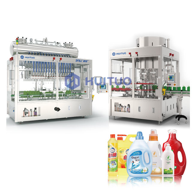 PET Glass Bottle Liquid Detergent Filling Rotary Capping Machine For Spray Trigger