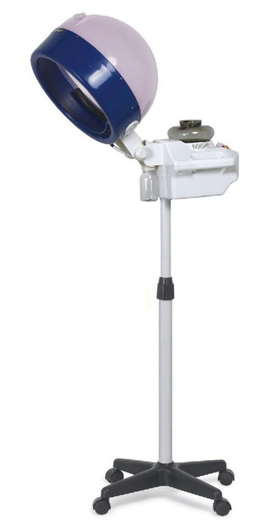 Plastics / Iron Cover Hooded Hair Steamer Flexible With Floor Stand Rack