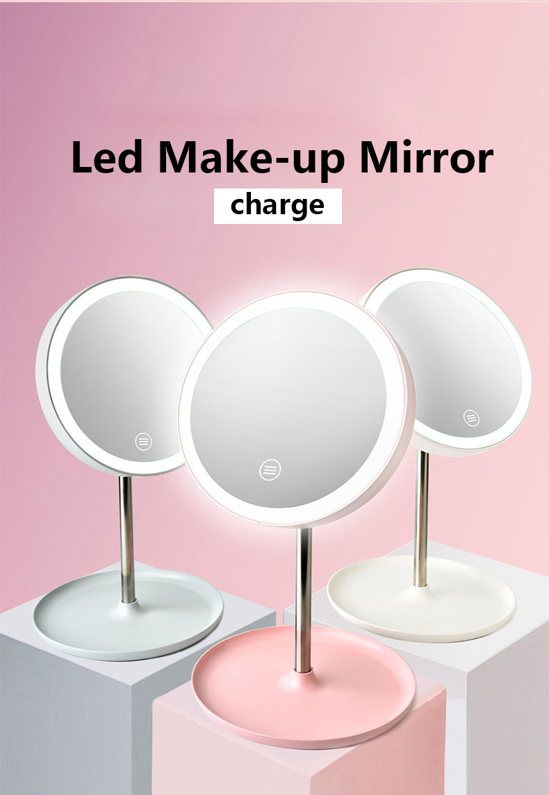 Led Lighted Cosmetic 10x Magnifying Mirror For Makeup Vanity