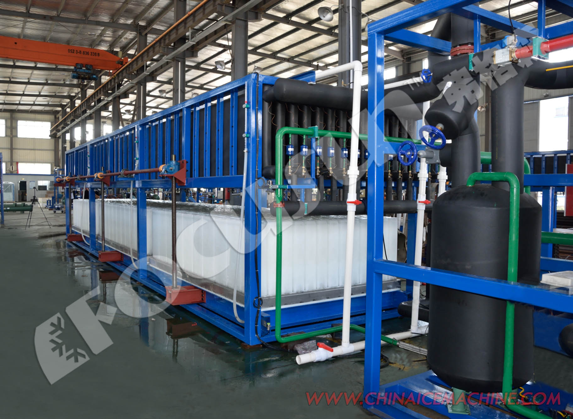 15T/24H Ice Making Machine for Seafood and Fish Preservation Dry Bulb Temperature 35C