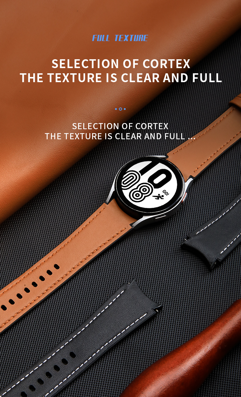 Silicone Leather Watch Bands Designer Smart for Samsung Galaxy Watch 4 100% QC Passed