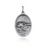 Buy cheap Exquisite Iron Meteorite 925 Sterling Silver Eye Of Horus Pendant from wholesalers