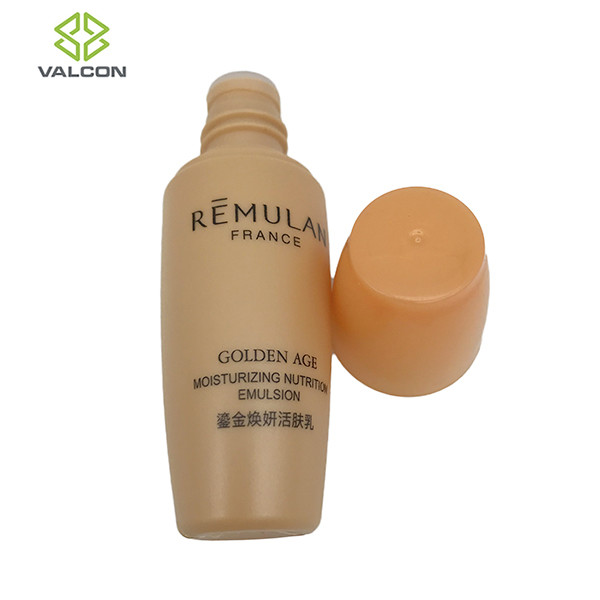 Orange Cap Plastic Lotion Bottles , 20 ML Cosmetic Empty Bottles PE Material