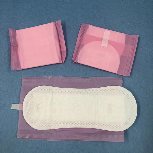 ISO 9001 Women's Period Products Night Use Winged Cotton Pads For Women