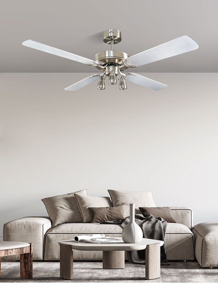 Modern Living Room Lighting Smart Ceiling Fan with 3 Speed Choice and Remote Control