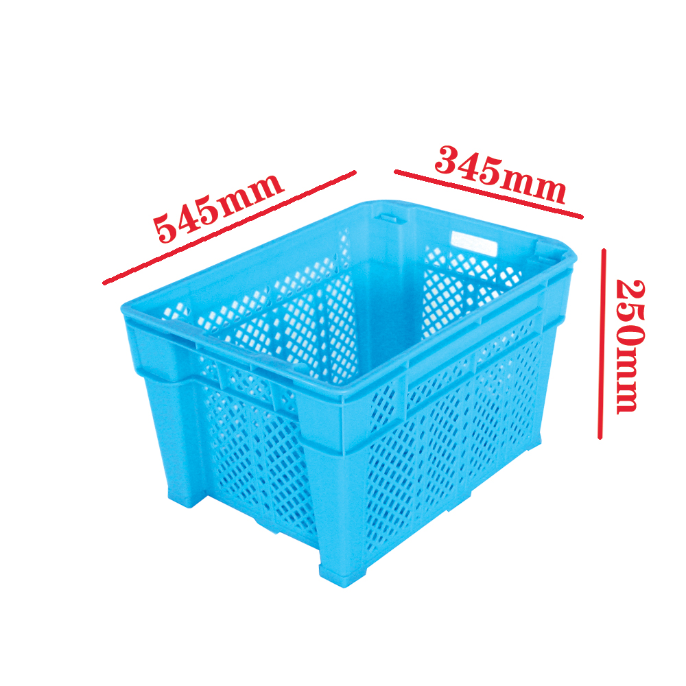 Farm Commercial Colored Plastic Milk Crates For Vegetable Delivery 545x345x250mm