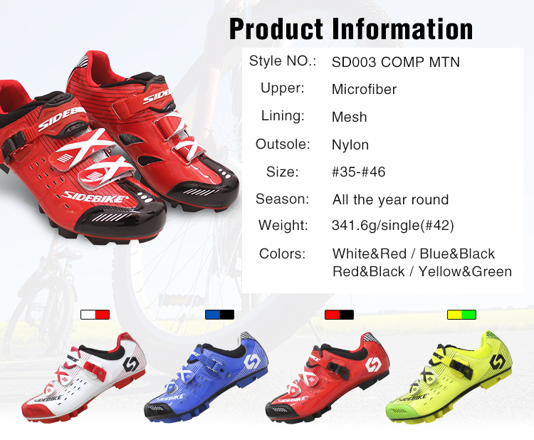 Customized Moistureproof MTB Cycling Shoes , Lightweight Mountain Bike Shoes