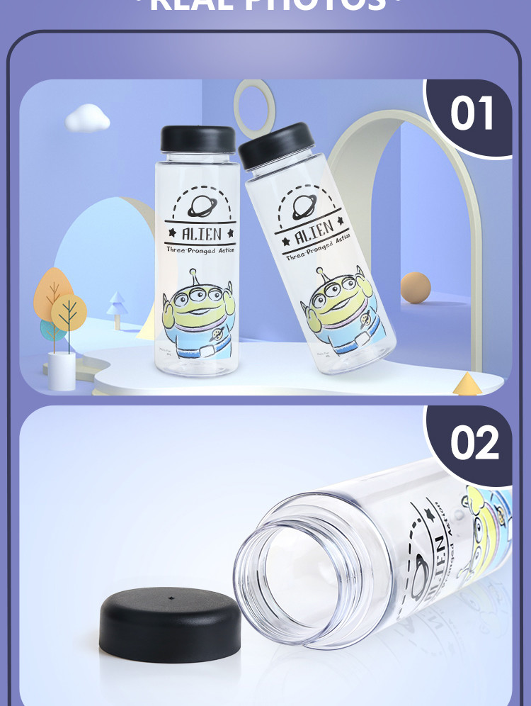 Cartoon design children's plastic drinking cups with LIDS