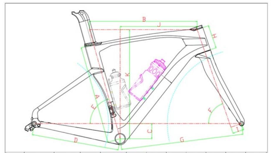 EPS Technology OEM Road Bike Frame , Full Carbon Bike Frame With ISO9001