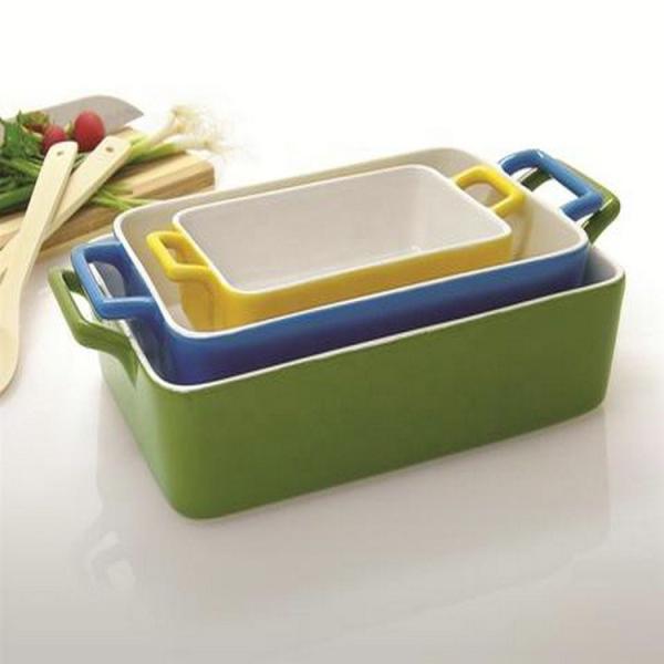 Quality Microwave Safe Stoneware Ceramic Bakeware Sets Eco Friendly With Handle for sale