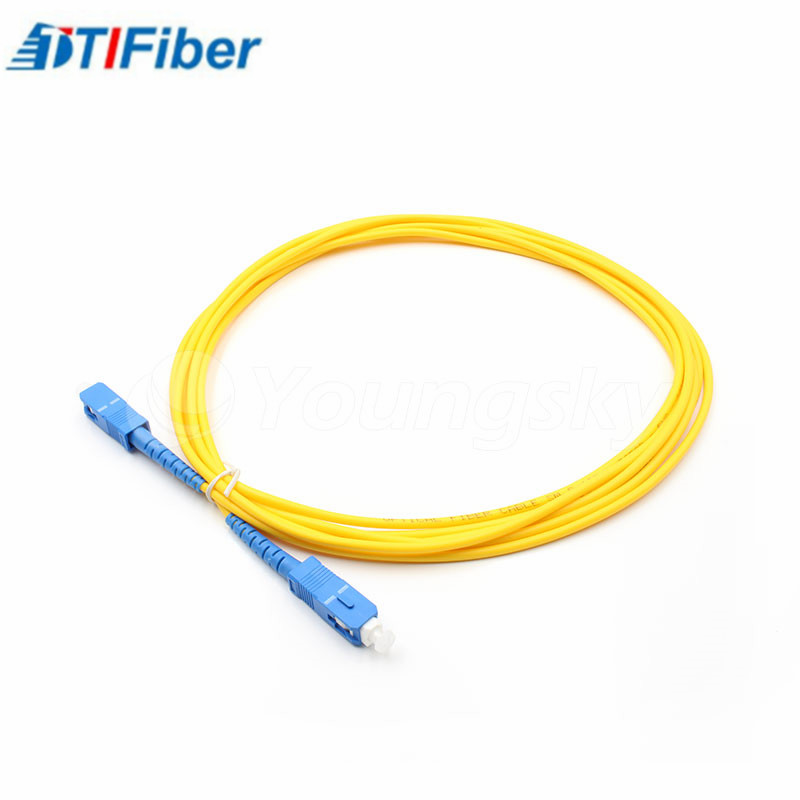 1M OM1 / OM2 Jumper Fiber Optic Network Cable Duplex SC Connector Indoor Application