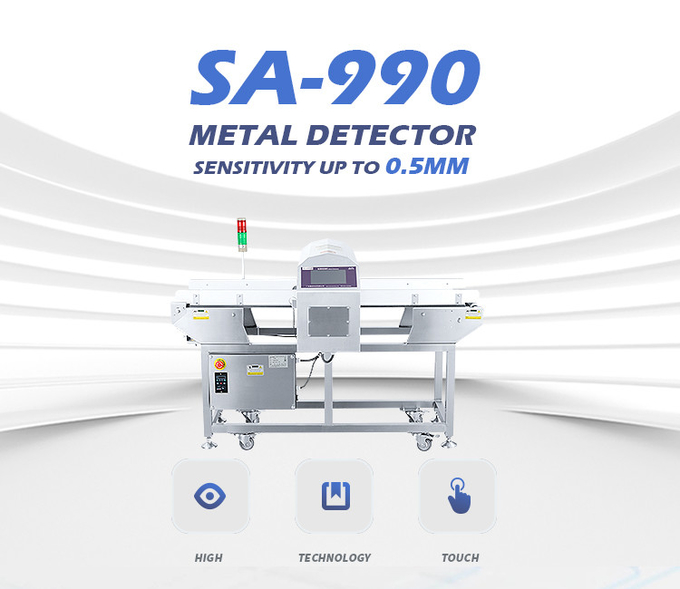 Food Industry Non Ferrous Metal Detector With Reject Option And High Sensitivity
