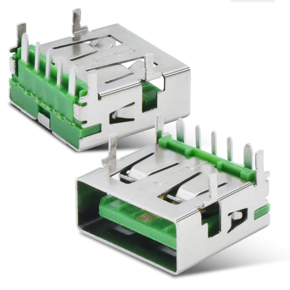 4P Angle PCB Mount USB A Female Connector TYPE 2.0 SMT SMD Jack