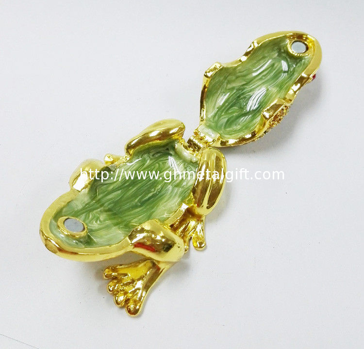Animal trinket jewelry box Frog diamond decoration trinket jewelry box metal jewelry box