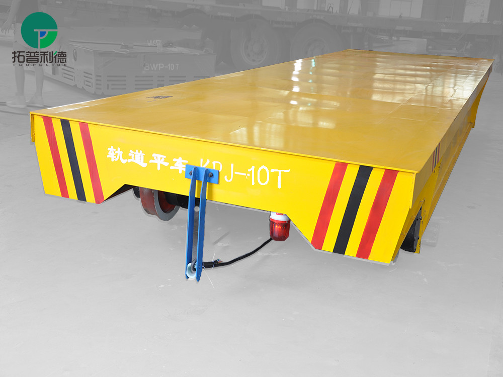 Customized Anti-Explosion Flatbed Open Die Handling Railway Transfer Cart Trolley With Safety Sensors