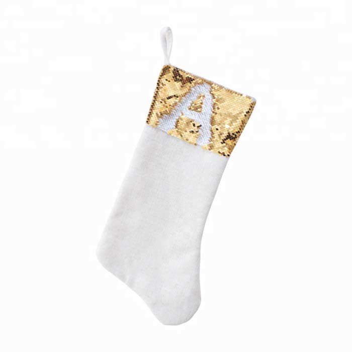 Customized Sublimation Sequin Stocking Christmas Stocking Sublimation Blanks 45*20cm